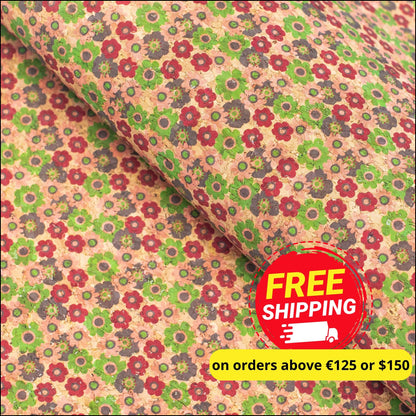 Quirky Florals Cork Fabric- Cof-403-A Cork Fabric