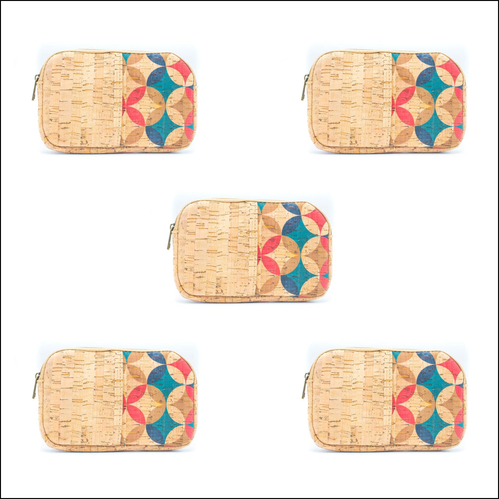 Rectangular Cork Print Women’s card coin Purses BAG-036 (8units） 8Units Flash Sales