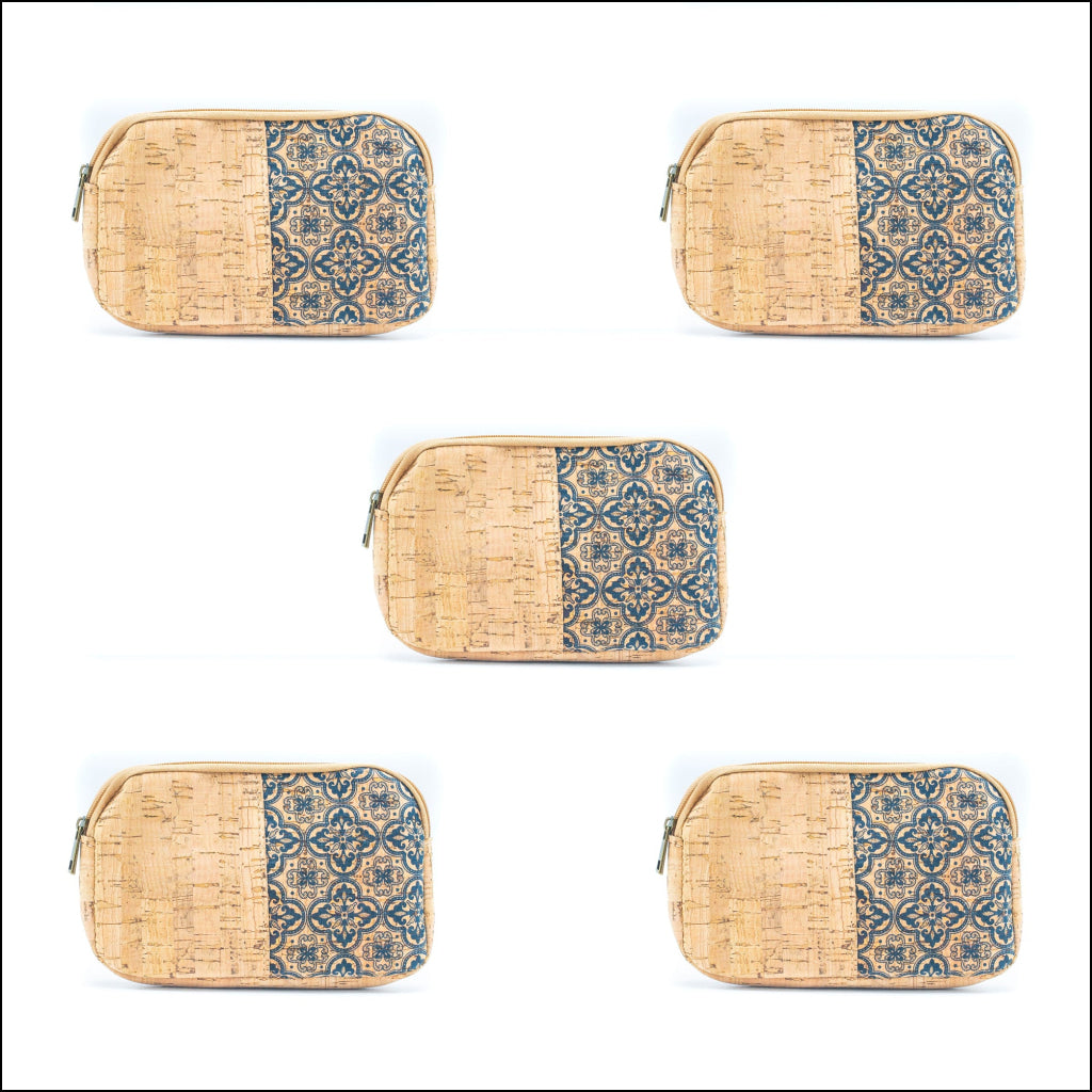 Rectangular Cork Print Women’s card coin Purses BAG-036 (8units） 8Units Flash Sales