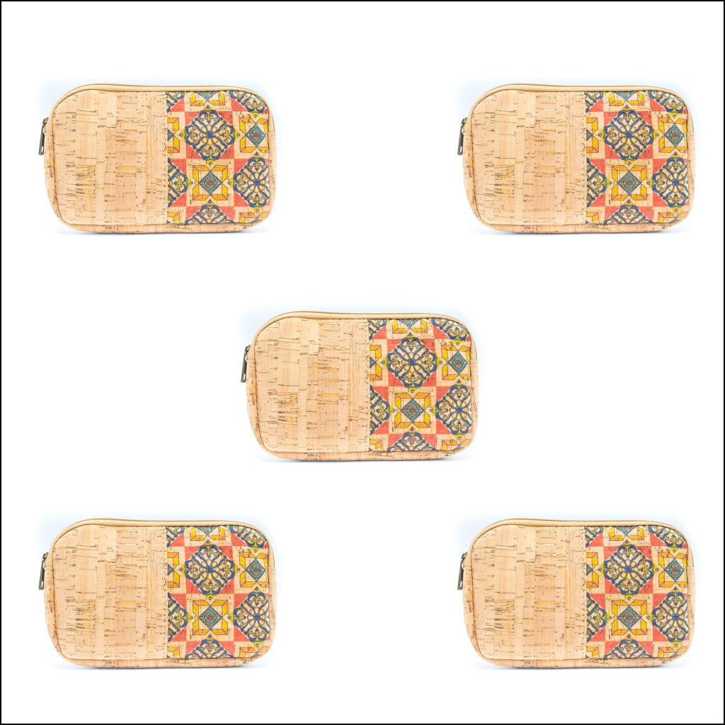 Rectangular Cork Print Women’s card coin Purses BAG-036 (8units） 8Units Flash Sales