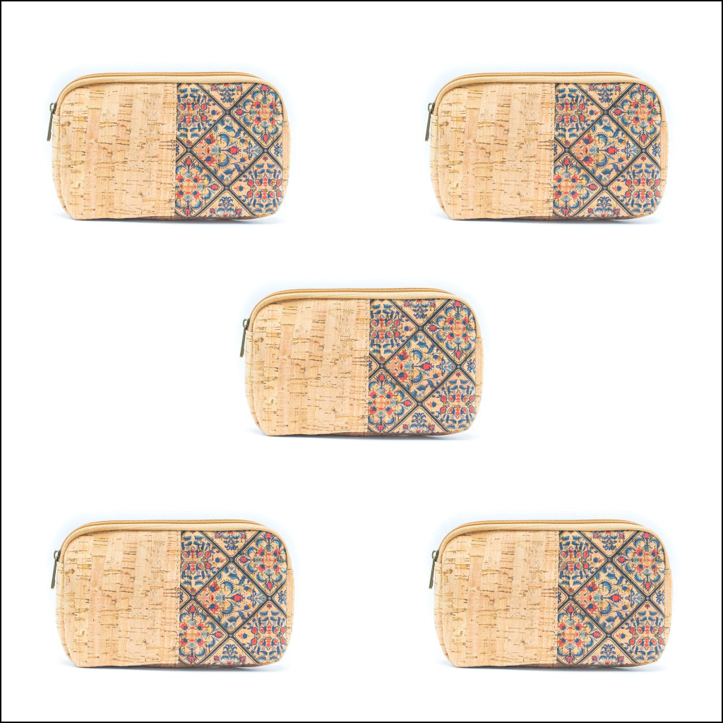 Rectangular Cork Print Women’s card coin Purses BAG-036 (8units） 8Units Flash Sales