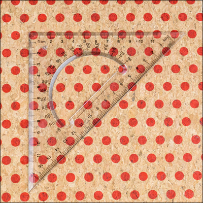 Red Dots Pattern Cork Fabric COF-787 1/2M (138*50 cm / 54*19 inches) cork fabric