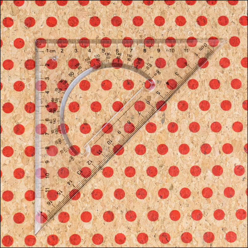 Red Dots Pattern Cork Fabric COF-787 1/2M (138*50 cm / 54*19 inches) cork fabric