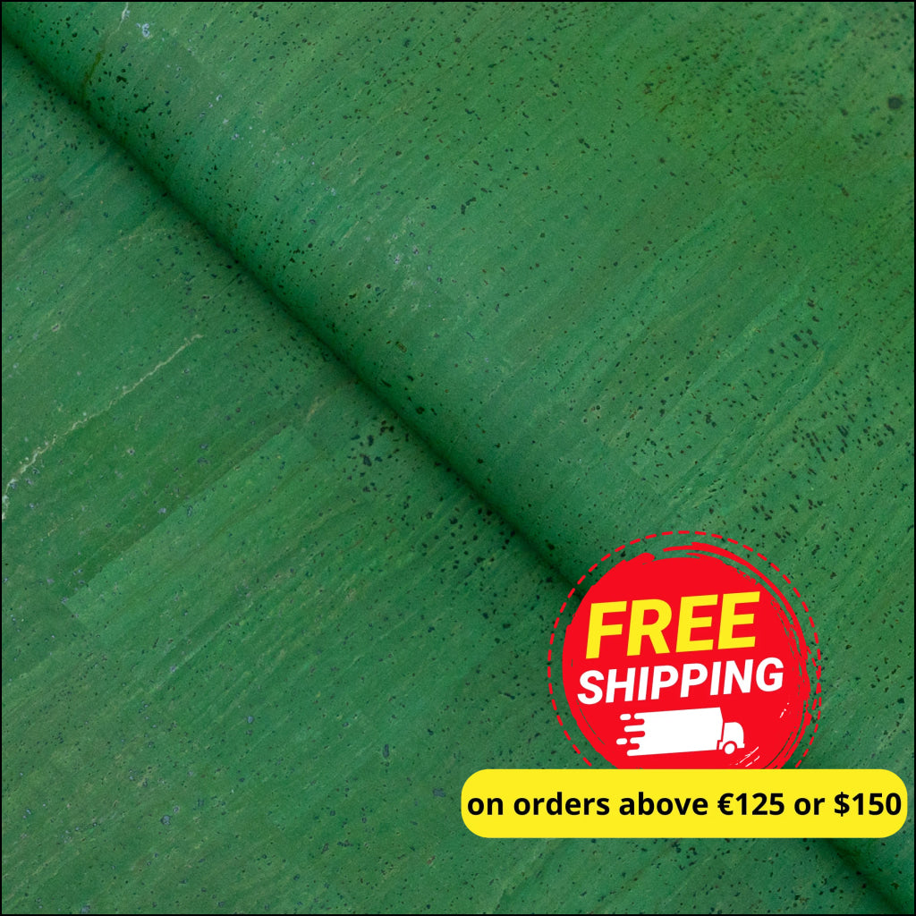 Rich Green Solid Cork Fabric - 0.84Mm Thickness Cof-584 Cork Fabric