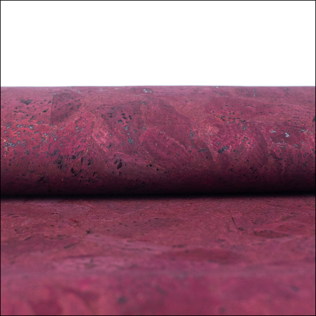 Rich Magenta Wine Red Cork Fabric Texture Cof-491 Cork Fabric
