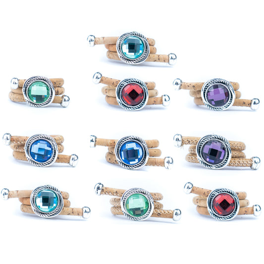 Portuguese Handmade Cork Rings – 5 Colors Set (10 pcs) RW-030-MIX-10