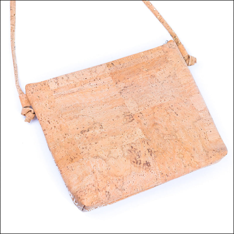 Selected White Print Stitching Ladies’ Cork Zipper Crossbody Bag BAGP 166 Flash Sales