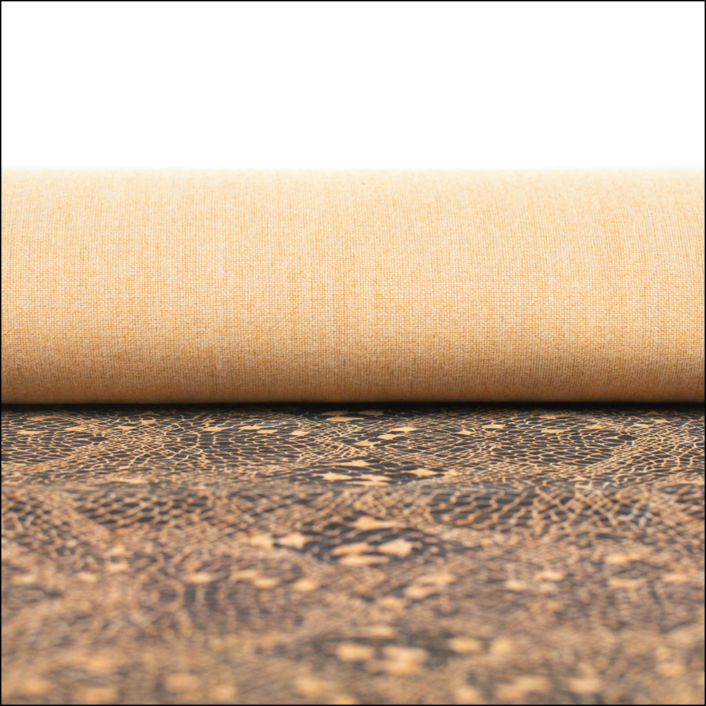 Serpent Skin Pattern Printed Cork Fabric Material Cof-312-A Cork Fabric