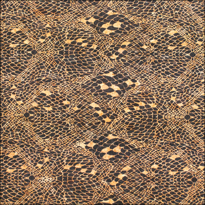 Serpent Skin Pattern Printed Cork Fabric Material Cof-312-A Cork Fabric
