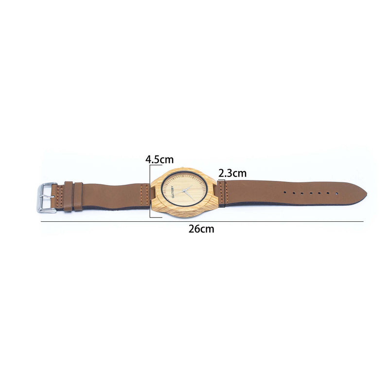 Stylish Casual Watch with Natural Cork Watch Strap WA-337