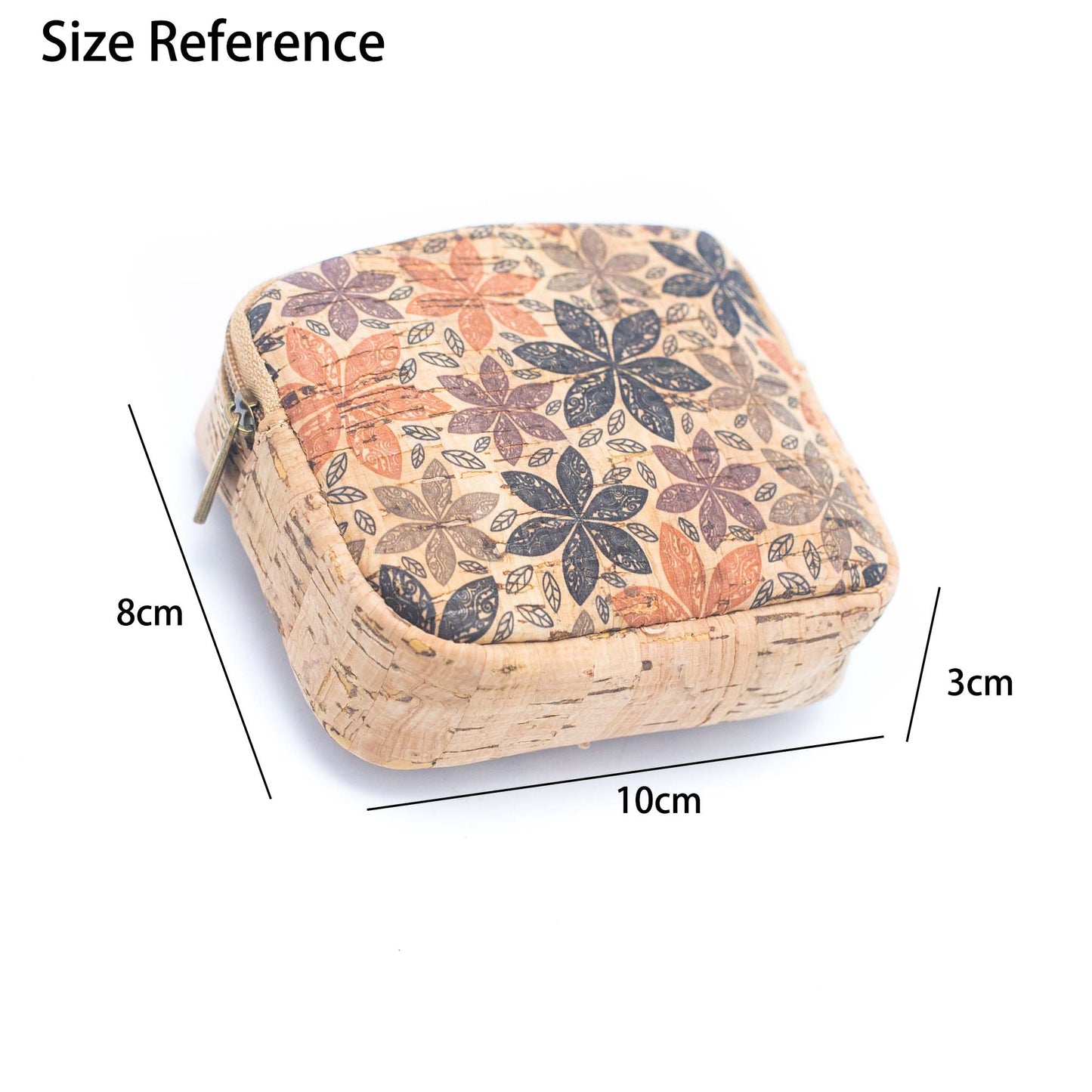 Cork coin purse cube pattern wallet BAGF-002-MIX-8 RANDOM