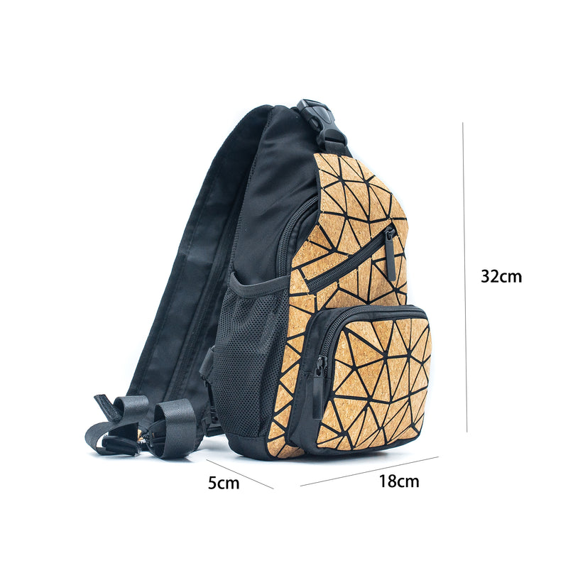 Geometric Natural Cork Bag BAG-2086