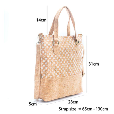 Cork Tote Bag with Adjustable Strap and Unique Prints BAG-2215