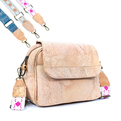 Natural Cork Women's Multi-Pocket Crossbody Bag BAGP-268