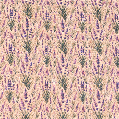 Soft Meadow Lavender Pattern Cork Fabric COF-768 1/2M (138*50 cm / 54*19 inches) cork fabric