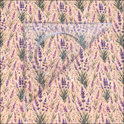 Soft Meadow Lavender Pattern Cork Fabric COF-768 1/2M (138*50 cm / 54*19 inches) cork fabric