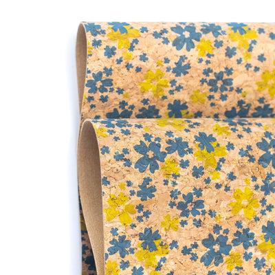 Sprinkled Florals Cork Fabric- Cof-417-New Cork Fabric