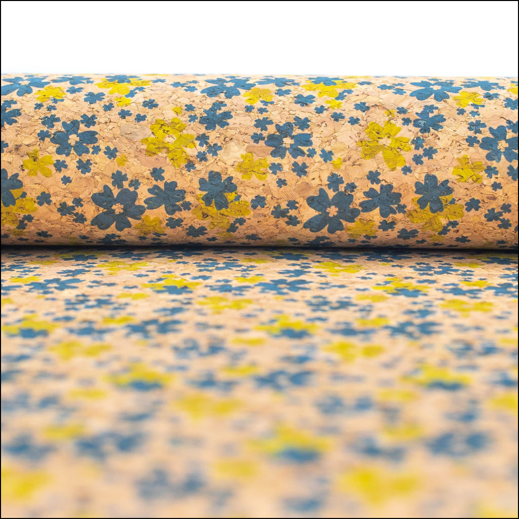 Sprinkled Florals Cork Fabric- Cof-417-New Cork Fabric