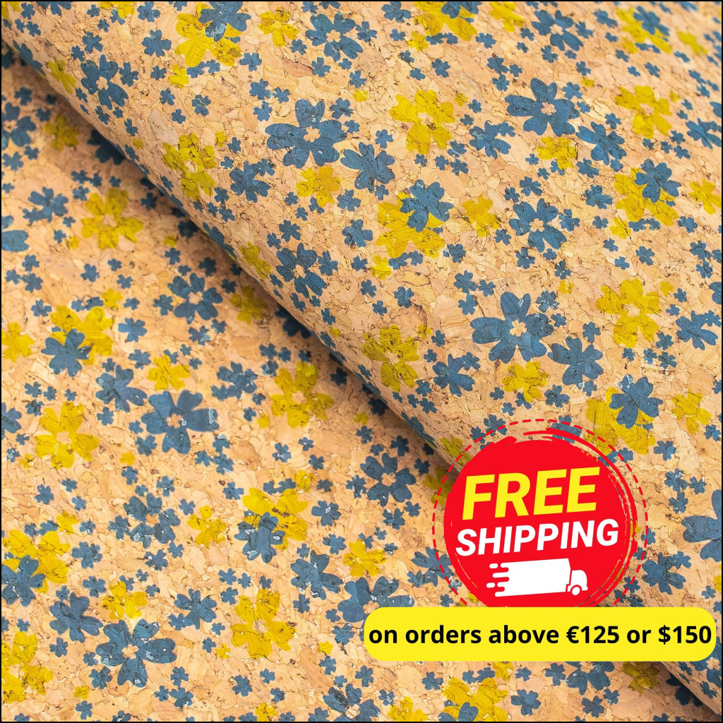 Sprinkled Florals Cork Fabric- Cof-417-New Cork Fabric