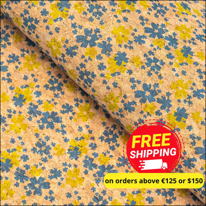 Sprinkled Florals Cork Fabric- Cof-417-New Cork Fabric
