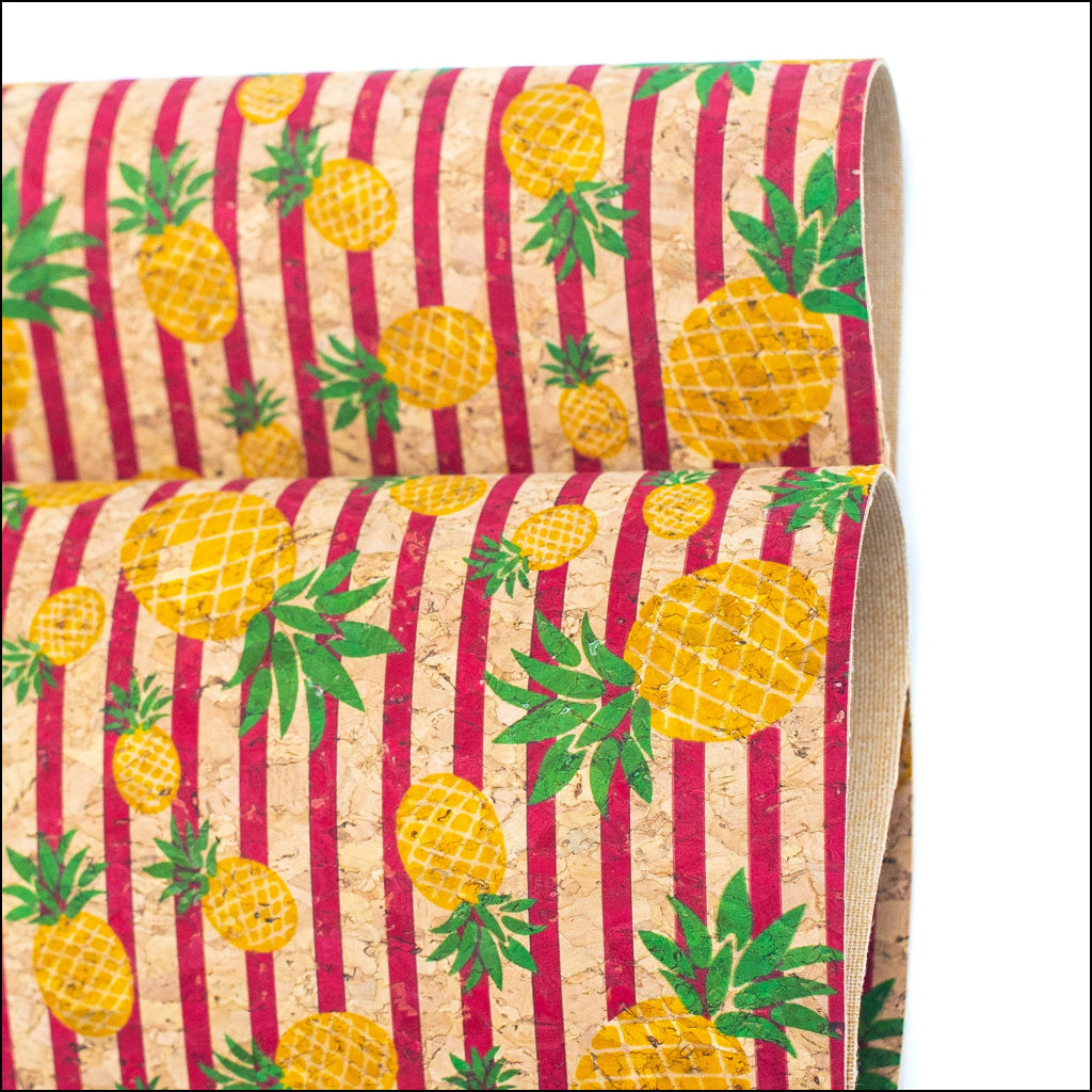 Striped Pina Cork Fabric Cof-239-A Cork Fabric