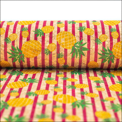 Striped Pina Cork Fabric Cof-239-A Cork Fabric