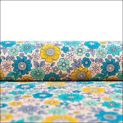 Sunny Floral Cork Fabric Cof-553 Cork Fabric