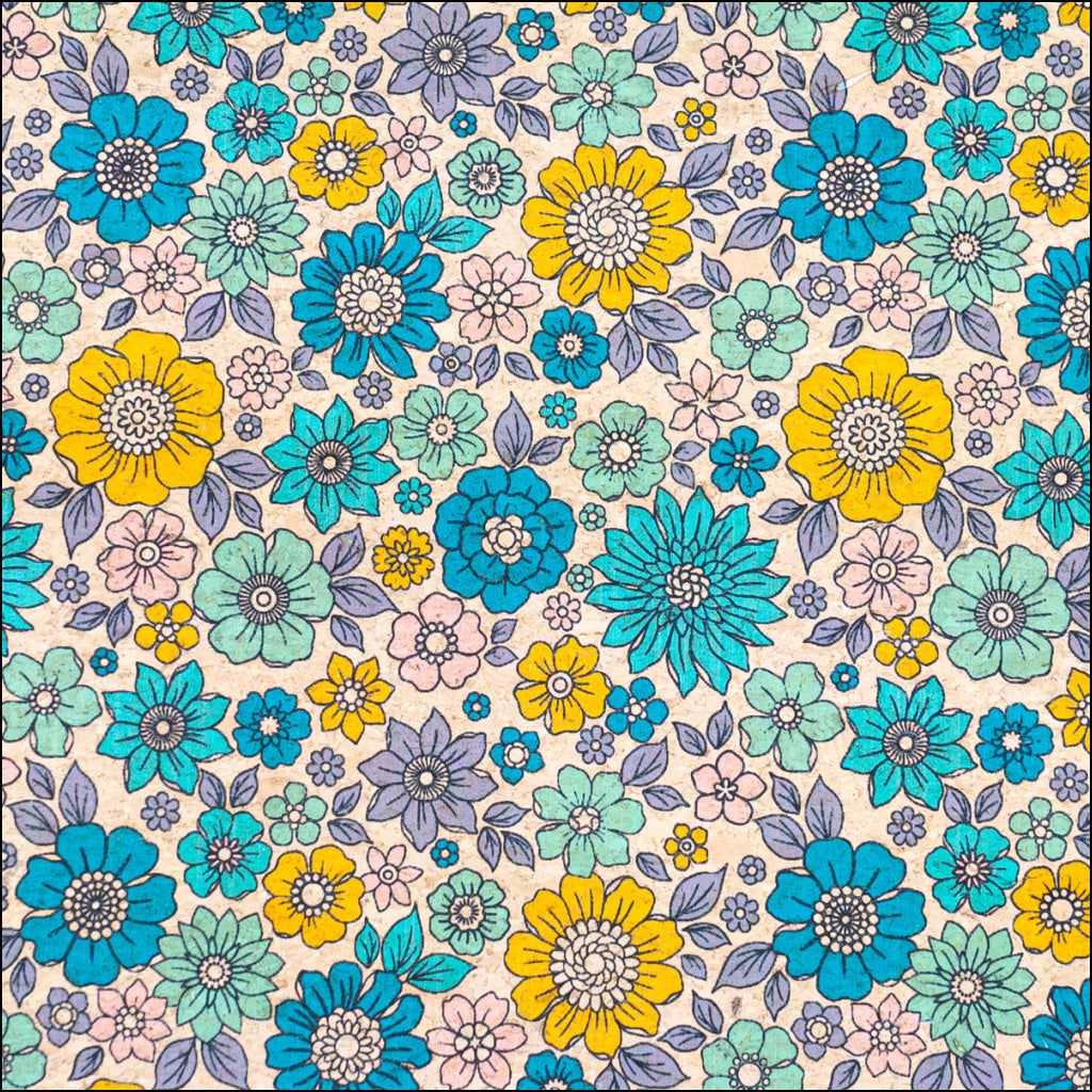 Sunny Floral Cork Fabric Cof-553 Cork Fabric