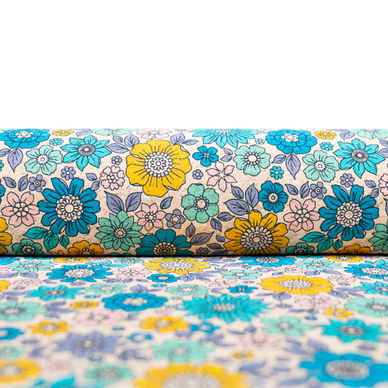 Sunny Floral Cork Fabric Cof-553 Cork Fabric