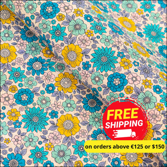 Sunny Floral Cork Fabric Cof-553 Cork Fabric
