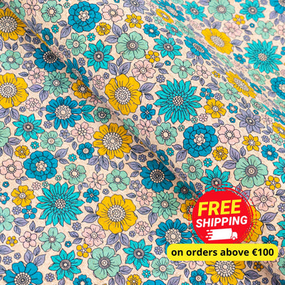 Sunny Floral Cork Fabric Cof-553 Cork Fabric