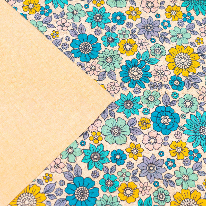 Sunny Floral Cork Fabric Cof-553 Cork Fabric