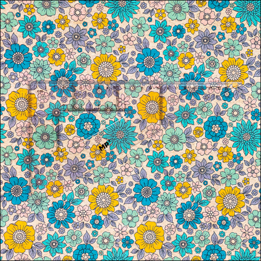 Sunny Floral Cork Fabric Cof-553 Cork Fabric