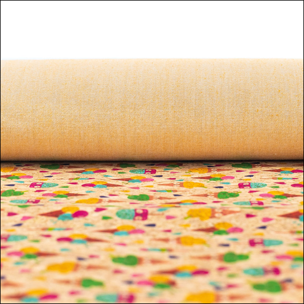 Sweet Popsicle- Printed Cork Fabric- Cof-193 Cork Fabric