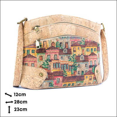 Three-Line Zipper Women’s Cork Crossbody Bag BAGD-604 Flash Sales