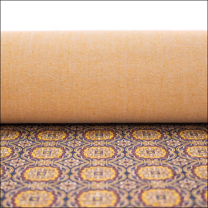 Tile Style Pattern Natural Cork Fabric Cof-401