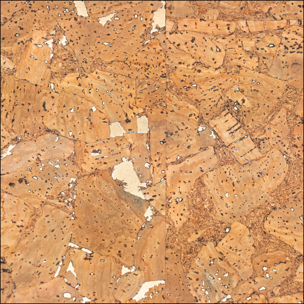 Tobacco-Hued With Gold Accents: 0.77Mm Cork Fabric In Black Backing Cof-547 Cork Fabric