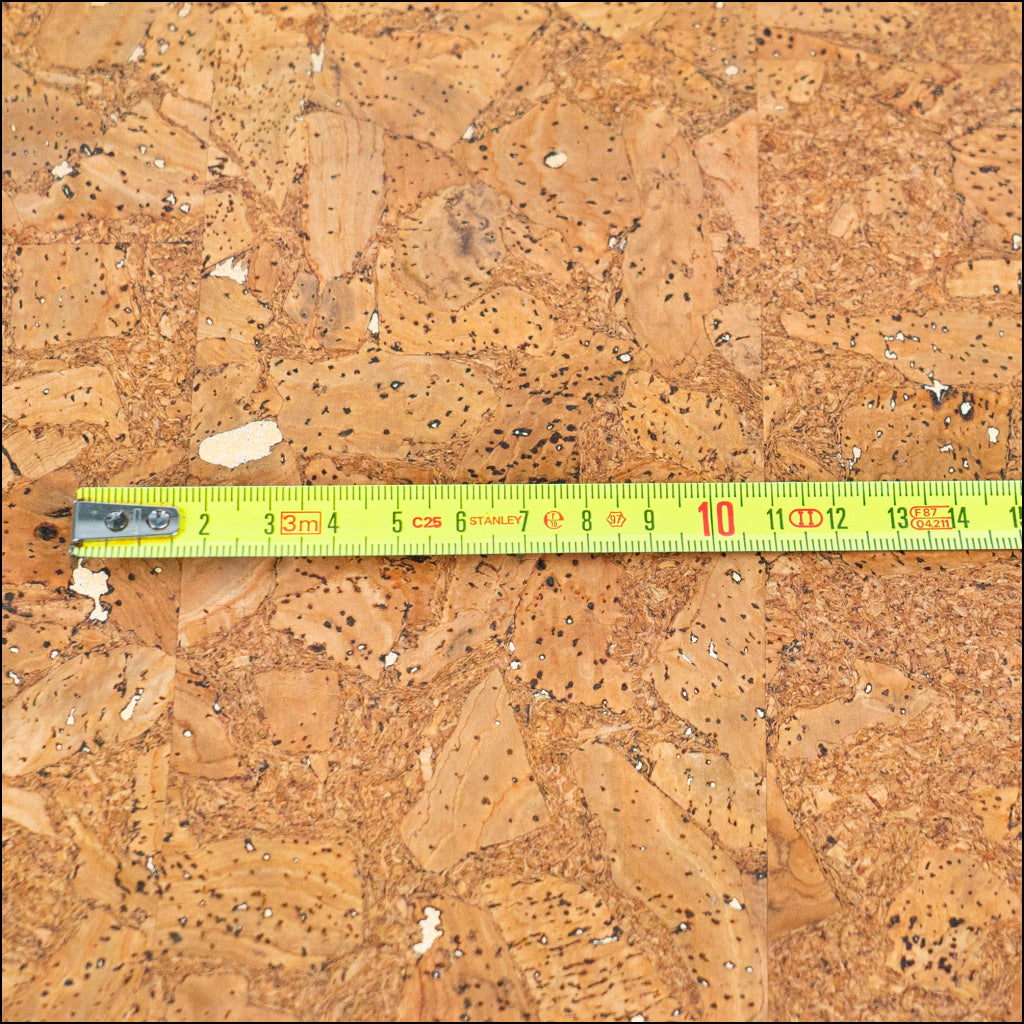 Tobacco-Hued With Gold Accents: 0.77Mm Cork Fabric In Black Backing Cof-547 Cork Fabric