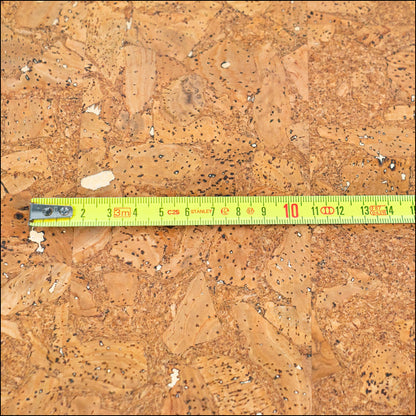 Tobacco-Hued With Gold Accents: 0.77Mm Cork Fabric In Black Backing Cof-547 Cork Fabric