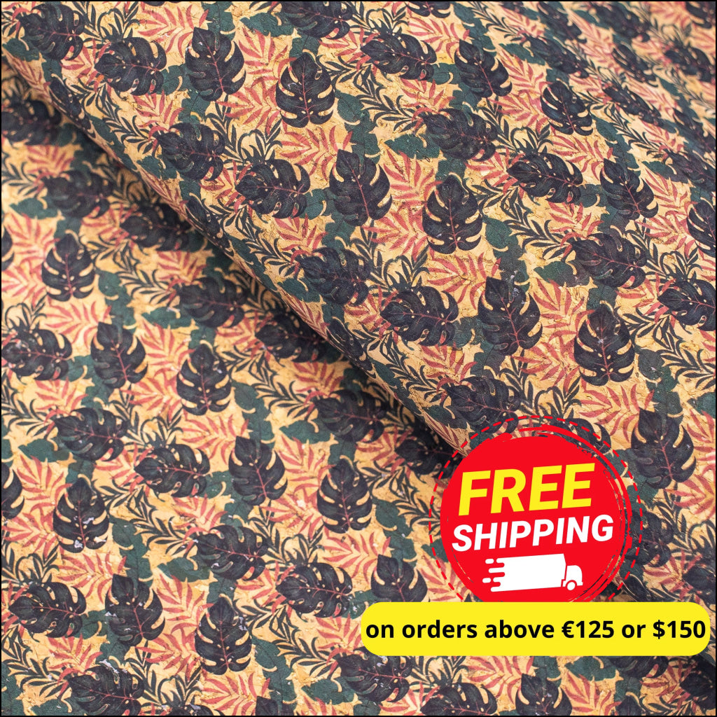 Tropical Fresh- Printed Cork Fabric Cof-195 Cork Fabric