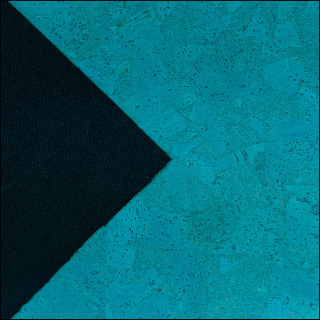 Turquoise Chunk Cork Fabric COF-526-B cork fabric