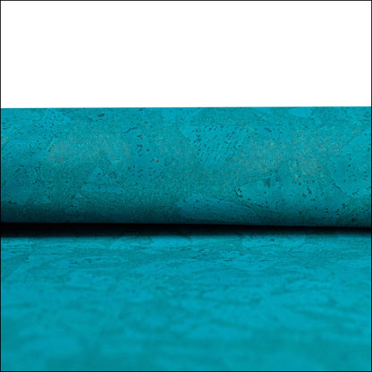 Turquoise Chunk Cork Fabric COF-526-B cork fabric