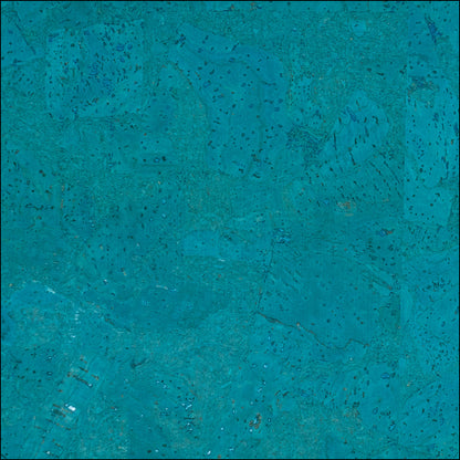 Turquoise Chunk Cork Fabric COF-526-B cork fabric