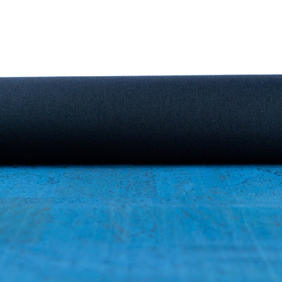 Turquoise Solid Color Cork Fabric With Black Backing 0.88Mm Cof - 526 - A Cork Fabric