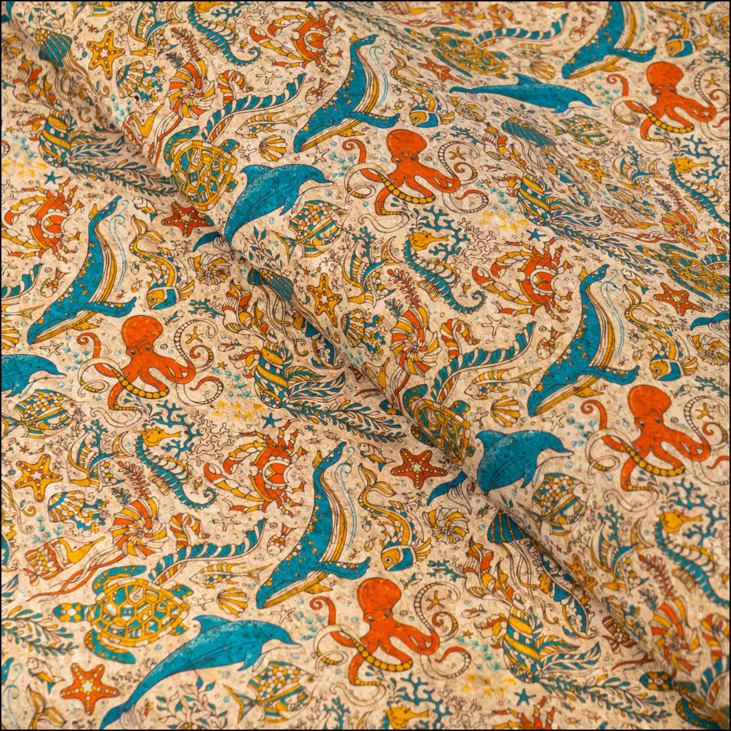 Under the Sea Cork Fabric COF-640 cork fabric