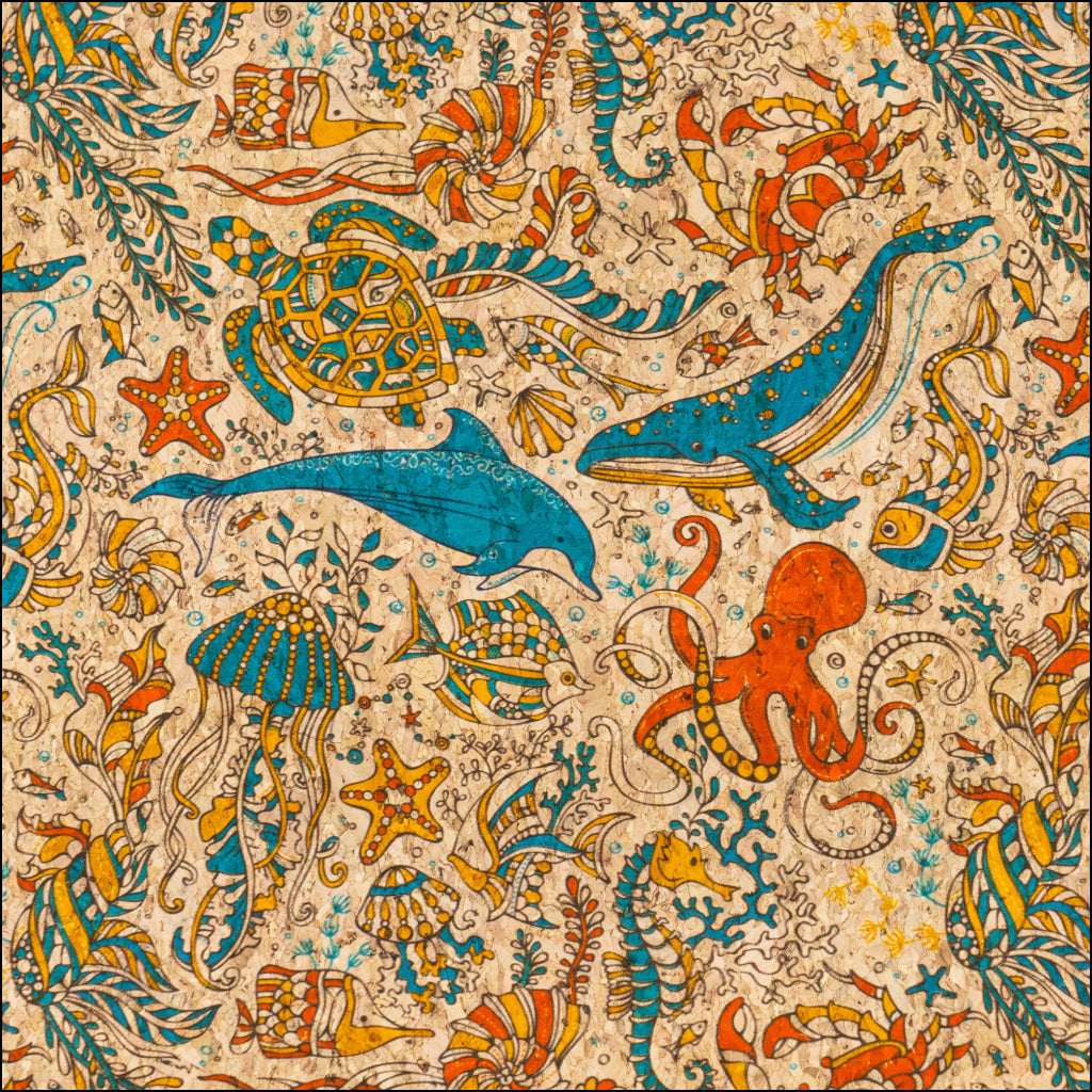 Under the Sea Cork Fabric COF-640 cork fabric