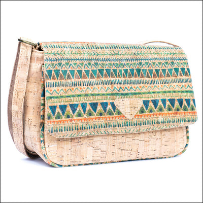 Vibrant Cork Crossbody Bag – Floral & Mosaic Delight BAGF 090 A Flash Sales
