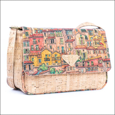 Vibrant Cork Crossbody Bag – Floral & Mosaic Delight BAGF 090 C Flash Sales