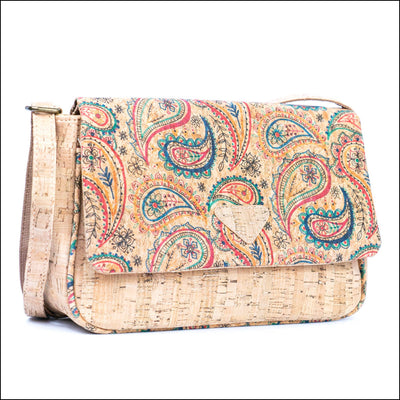 Vibrant Cork Crossbody Bag – Floral & Mosaic Delight BAGF 090 E Flash Sales