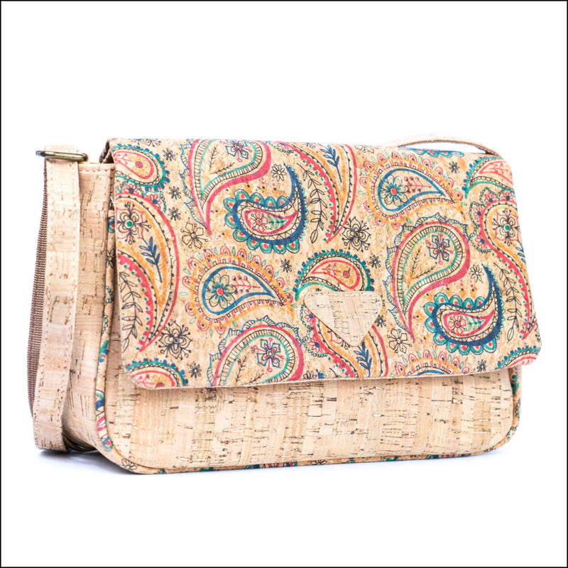 Vibrant Cork Crossbody Bag – Floral & Mosaic Delight BAGF 090 E Flash Sales